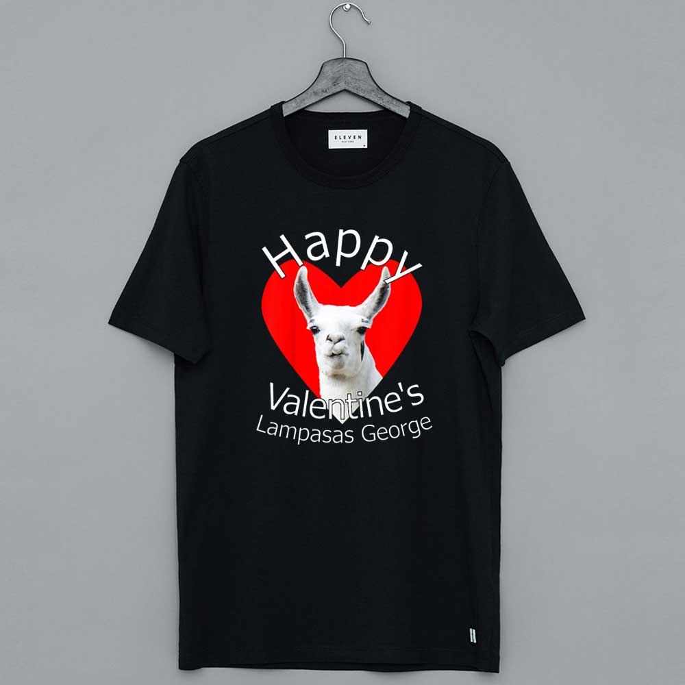 Happy Valentine's Lampasas George The llama T-Shirt