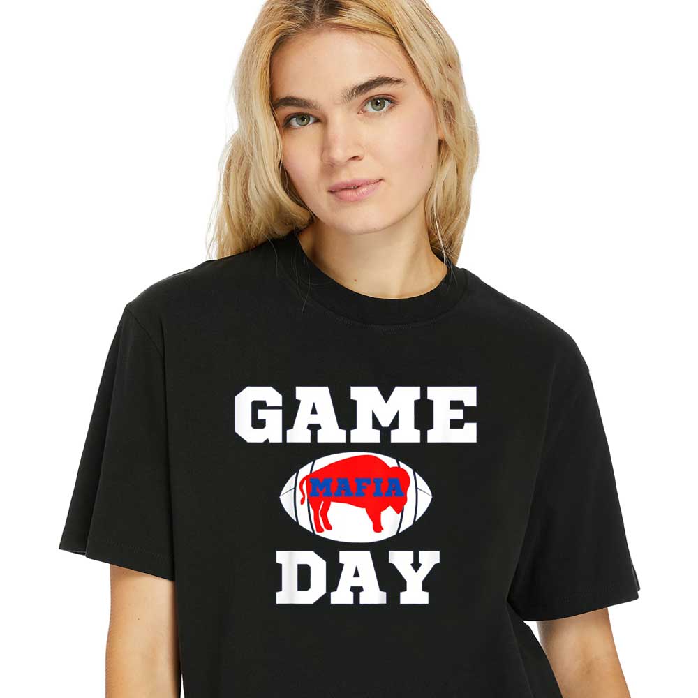 Women-Shirt-Buffalo-Football-NY-Vintage-Sports-Team-Mafia-Game-Day-Red