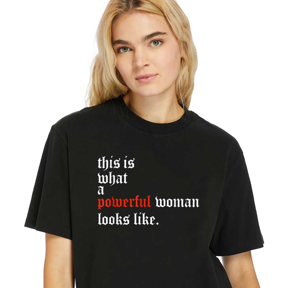 Women-Shirt-Powerful-Woman-Quote