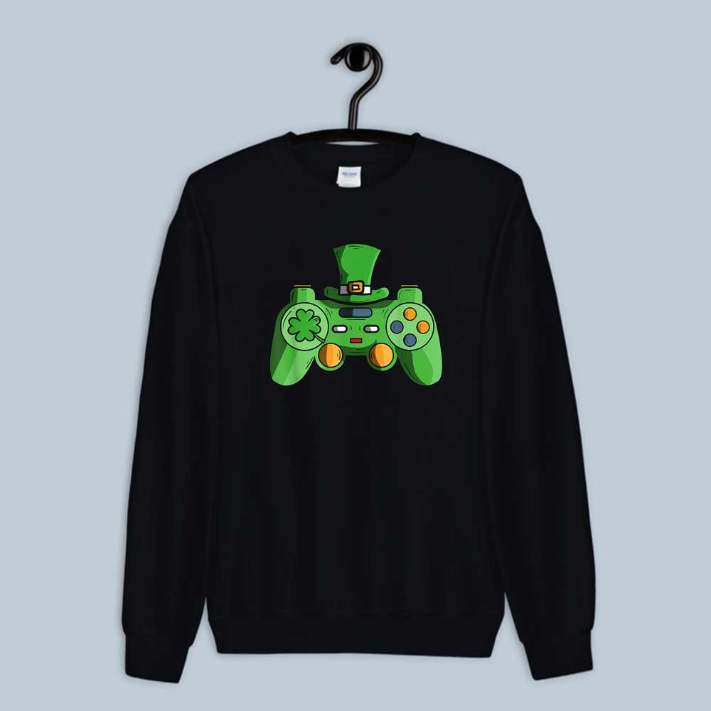 Sweatshirt Video Game Gaming St Patricks Day Gamer 