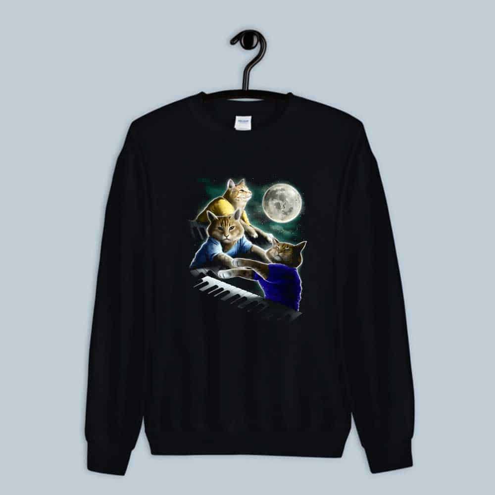 3 Cat Moon Sweatshirt