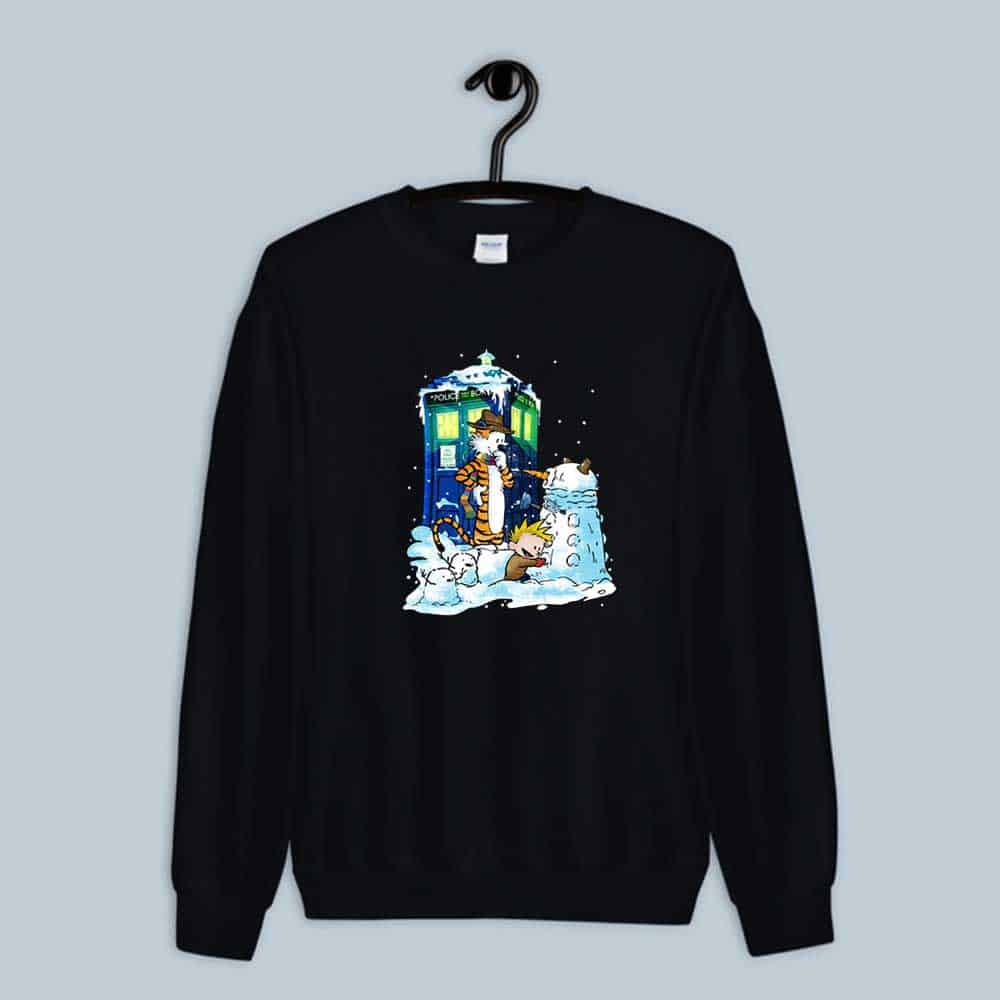 The Master Calvin and Hobbes Doctor Who Sweatshirt
