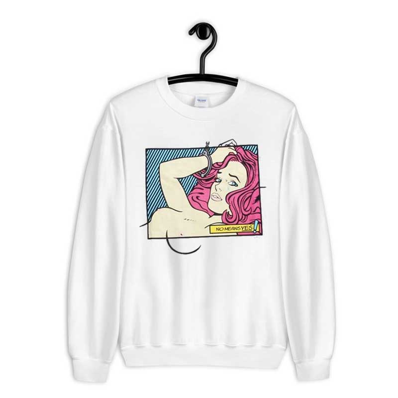 Sweatshirt Pop Art Girl No Means Yes