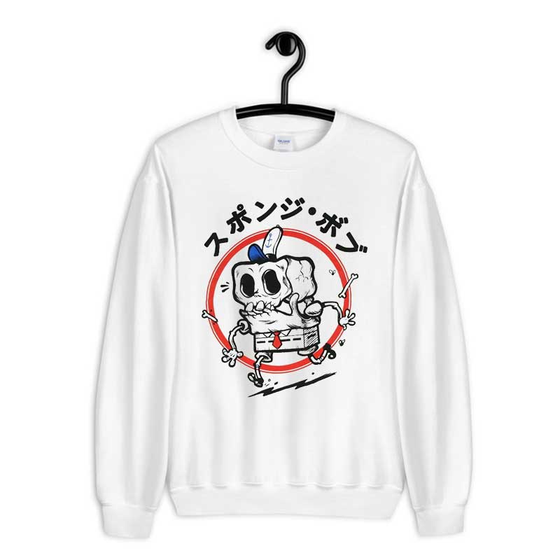Sweatshirt Sponge Bob Skeleton SquarePants Japanese