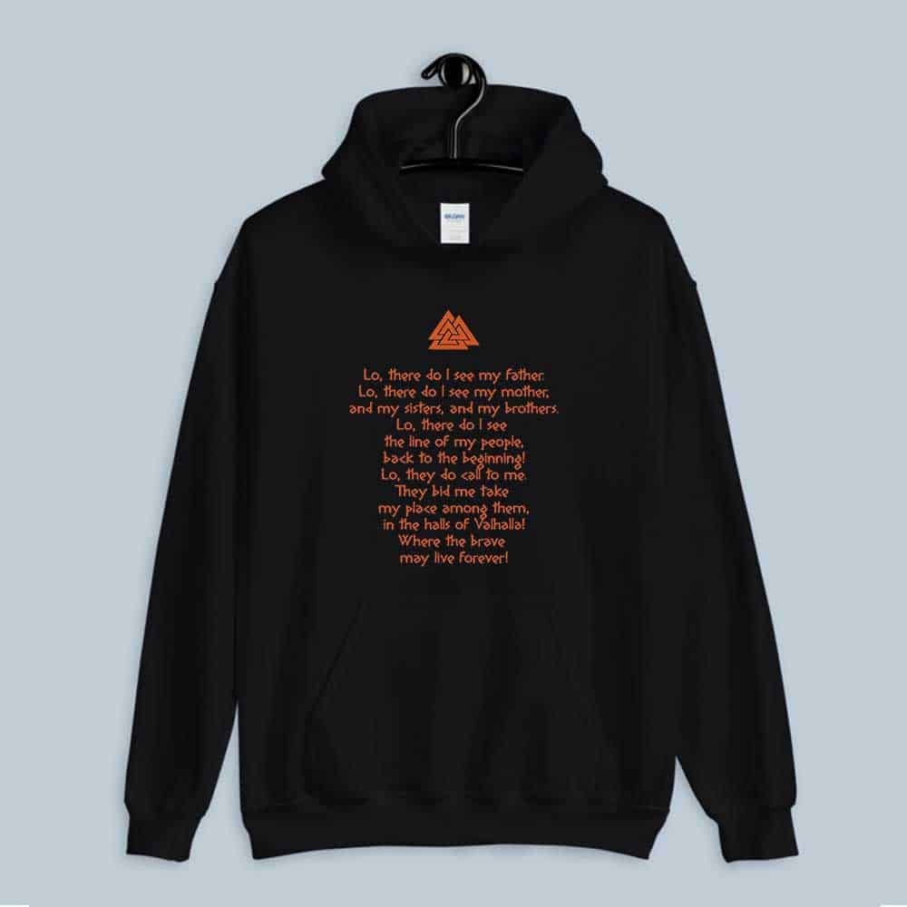 lo there do i see my father viking prayer hoodie