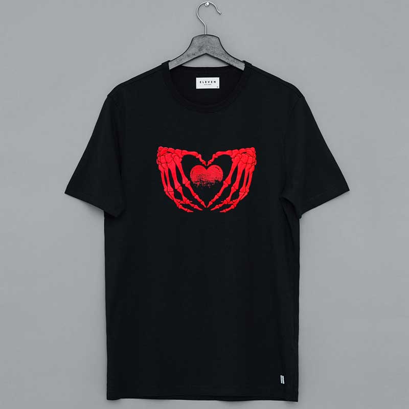Red Skeleton Heart T-Shirt
