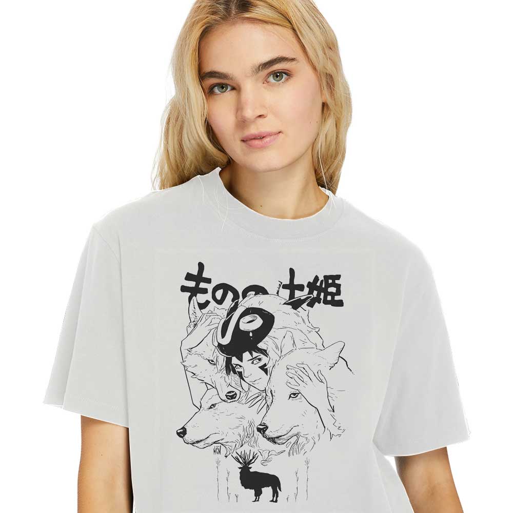 Women Princess-Mononoke-Art-Studio-Ghibli-T-Shirt