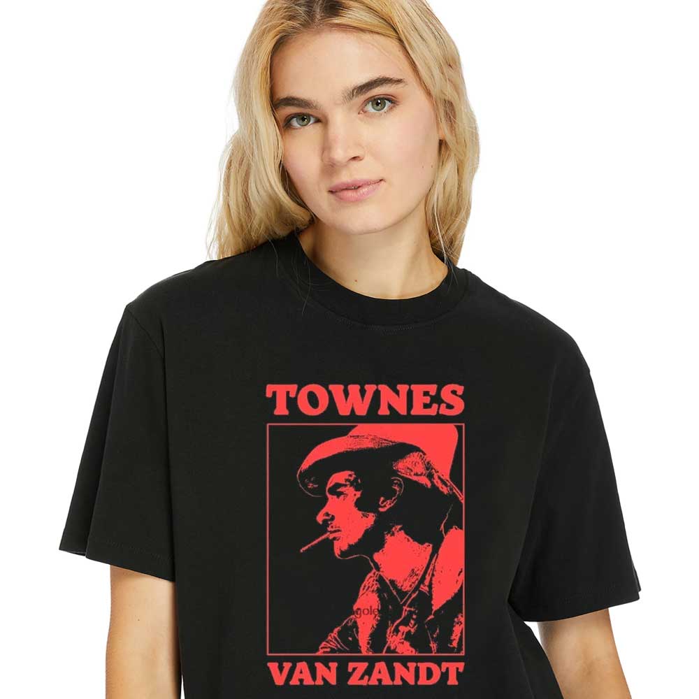 Women Shirt Townes-Van-Zandt-Retro-Vintage