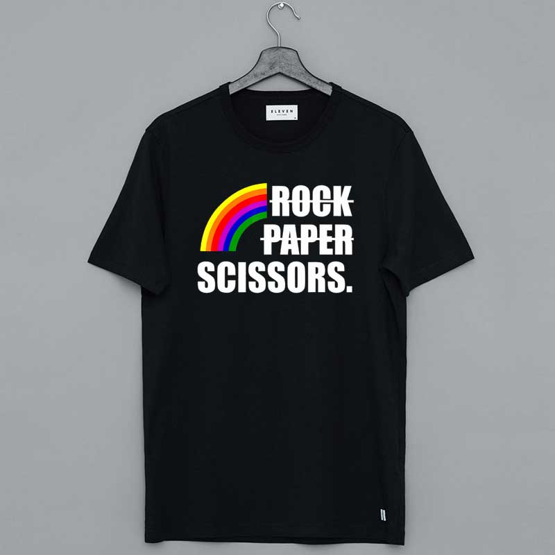 Rock Paper Scissors Gay Lesbian Pride Rainbow LGBT Shirt