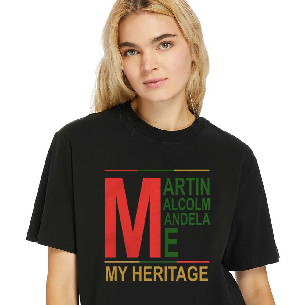 Women-Shirt Martin-Malcolm-Mandela-Me