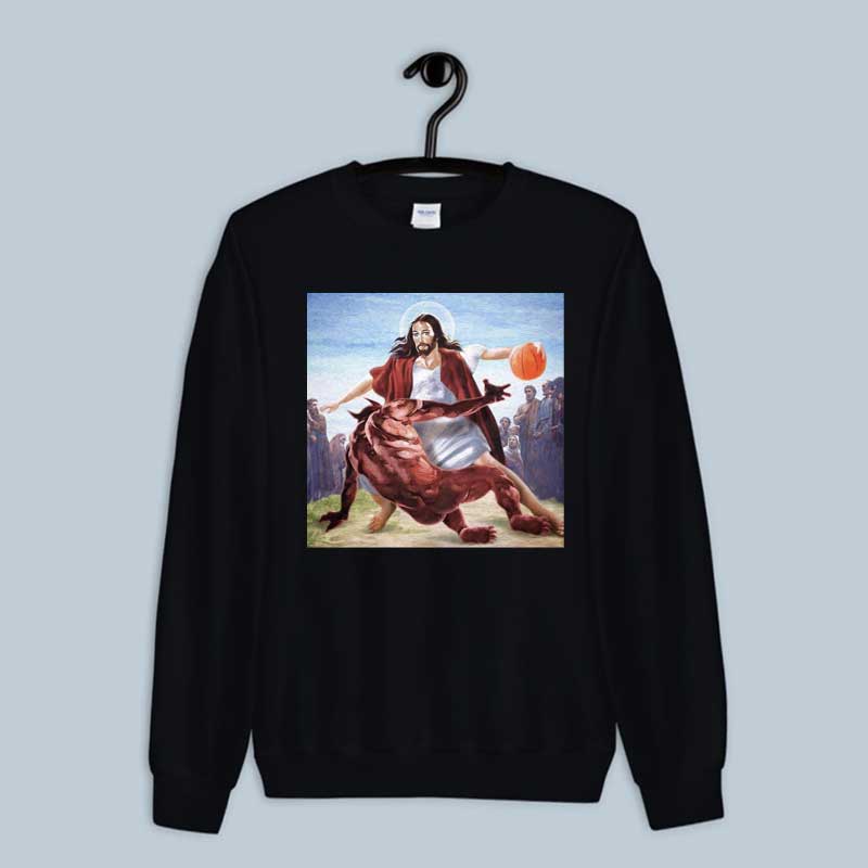 Sweatshirt Jesus Crossing Up The Devil