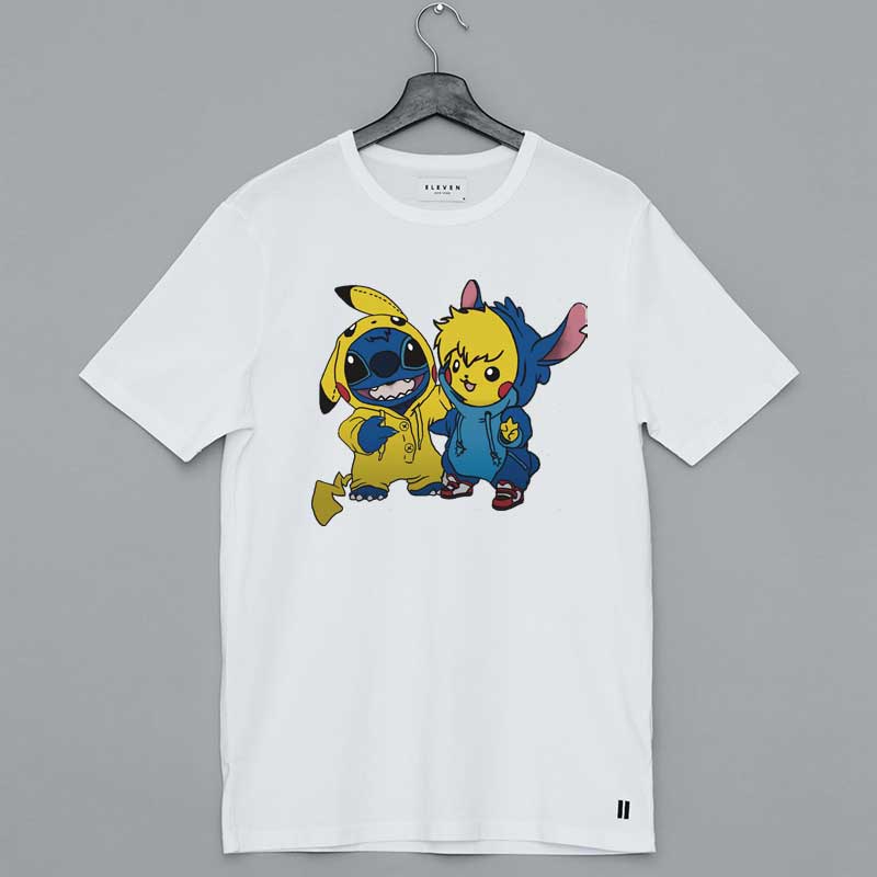 Toothless-Stitch-And-Pikachu-Shirt