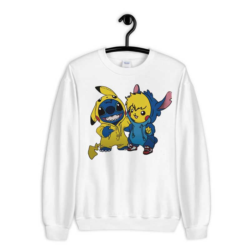 Toothless-Stitch-And-Pikachu-Sweatshirt