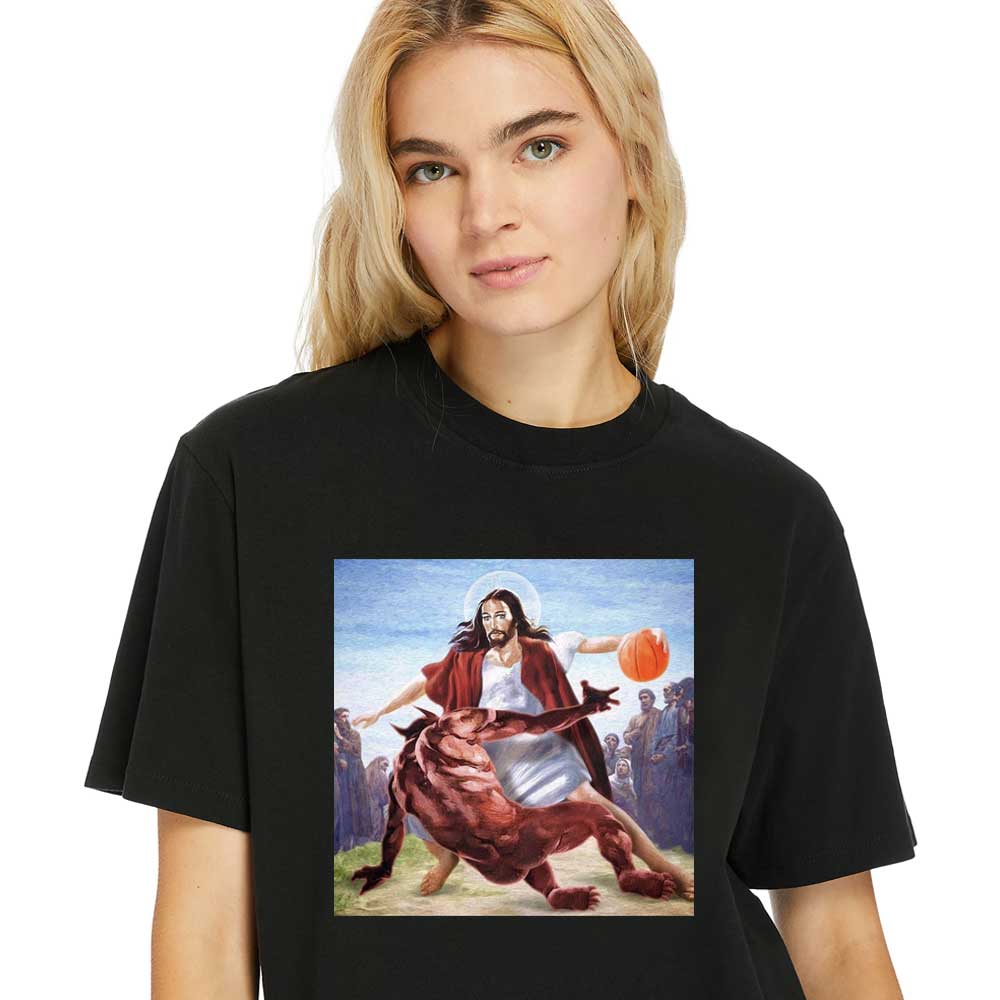 Women Shirt Jesus-Crossing-Up-The-Devil