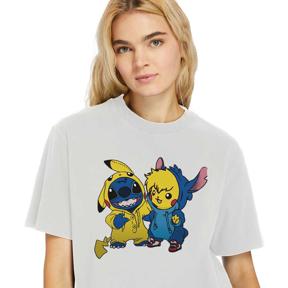 Women-Shirt-Toothless-Stitch-And-Pikachu