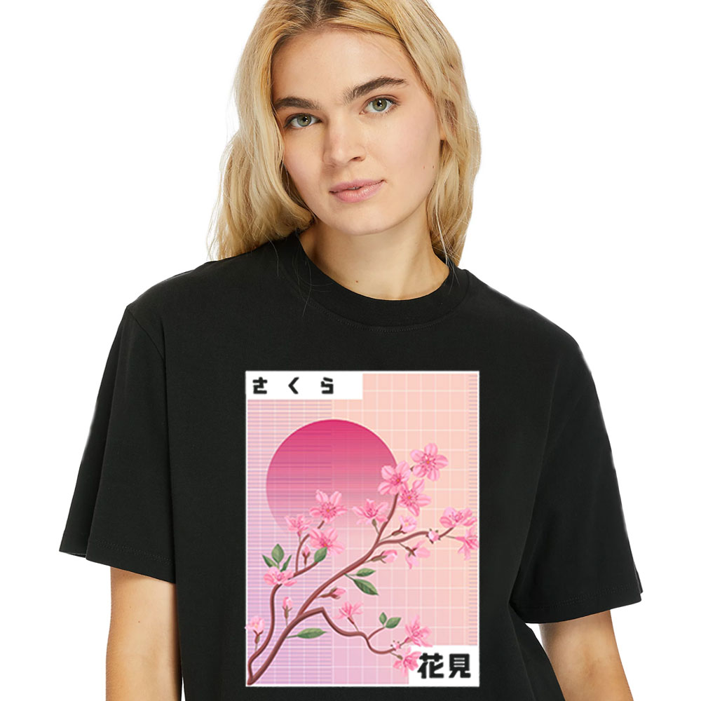 Women Shirt Japanese Cherry Blossom