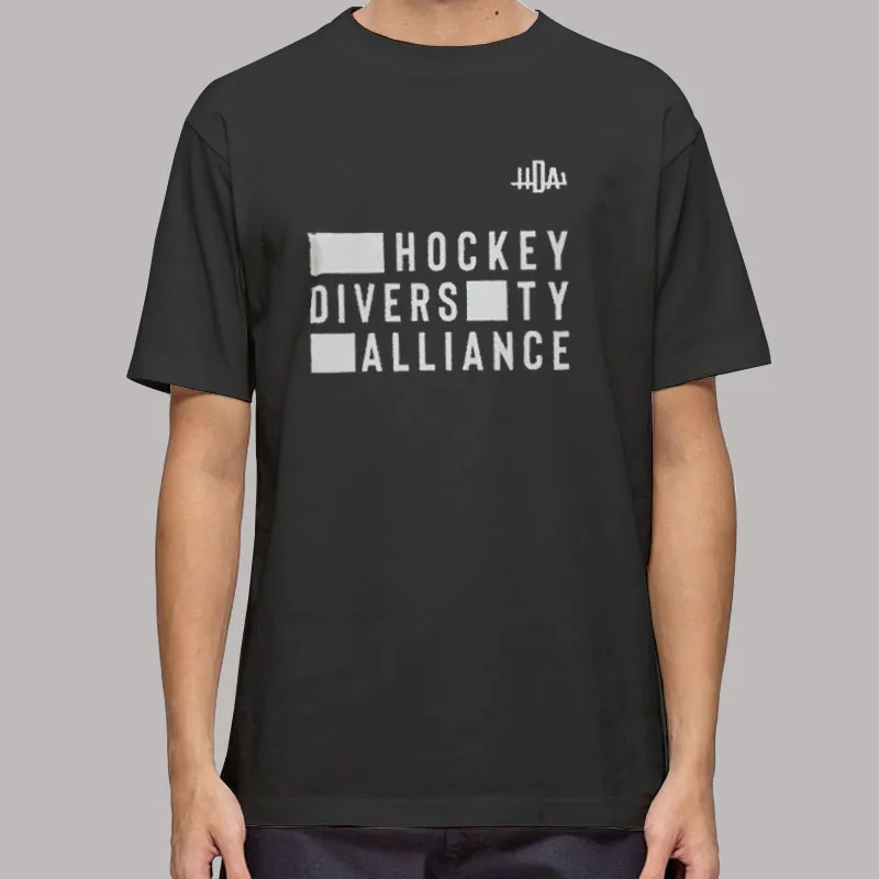 Mens T Shirt Black HDA Hockey Diversity Alliance Hoodie