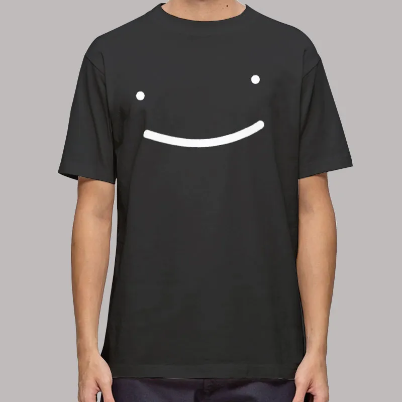 Mens T Shirt Black Smiley George in Dream Hoodie