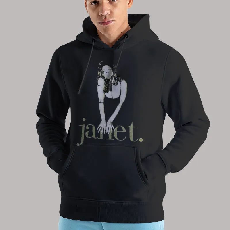 Unisex Hoodie Black Vintage Bootleg Tour Janet Jackson T Shirt