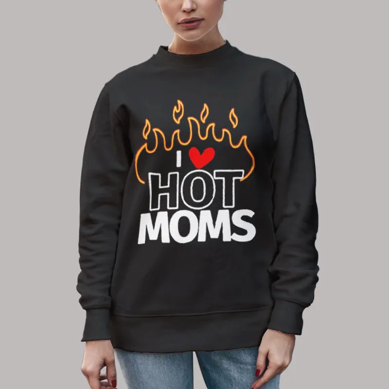 Unisex Sweatshirt Black Danny Duncan I Love Hot Moms Hoodie