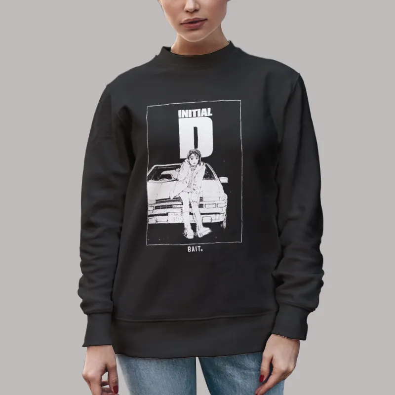 Unisex Sweatshirt Black Fujiwara Tofu Initial D Hoodie