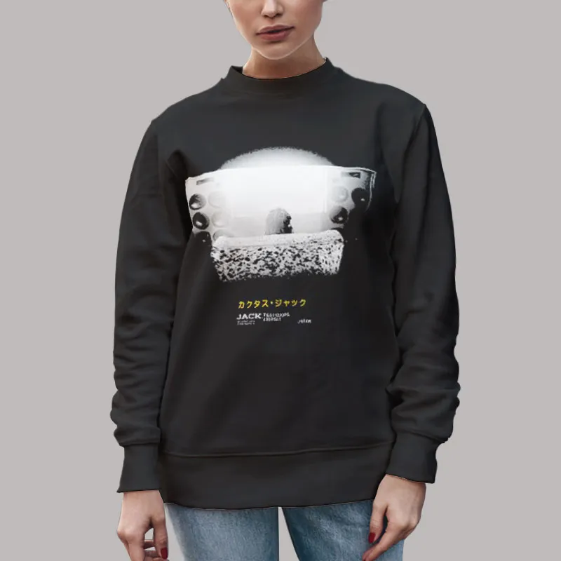 Unisex Sweatshirt Black Japanese Cactus Jack Travis Scott Playstation Shirt