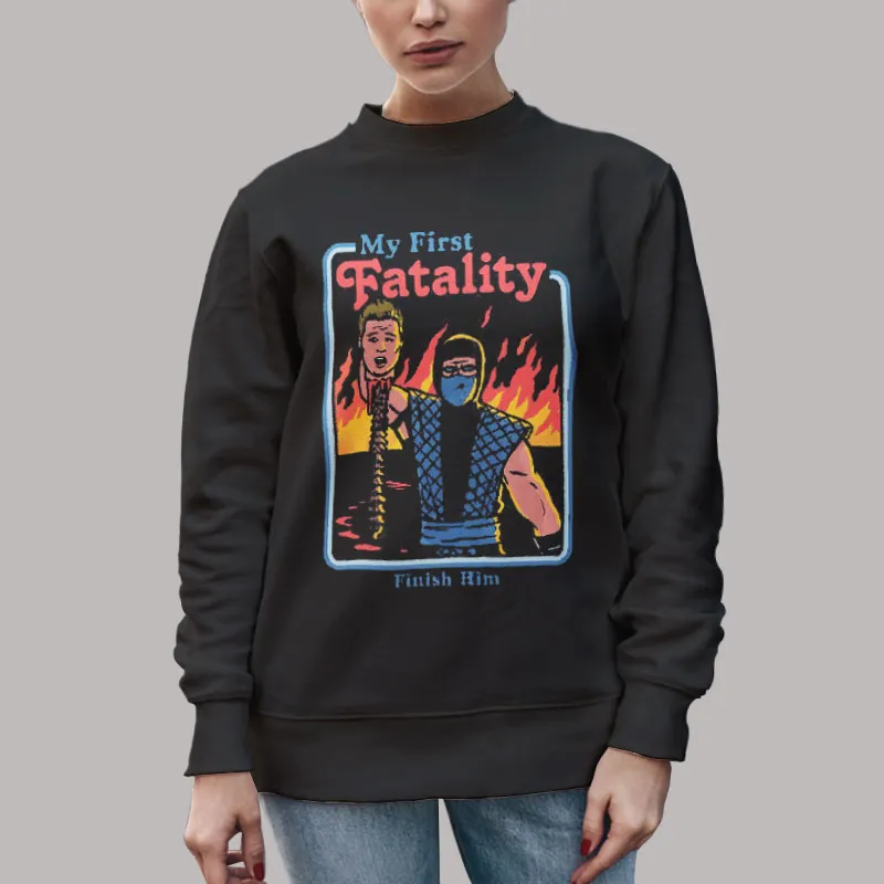 Unisex Sweatshirt Black My First Fatally Vintage Mortal Kombat Shirt