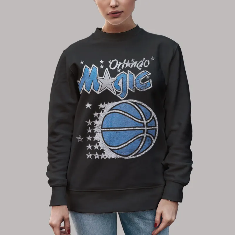 Unisex Sweatshirt Black Retro Vintage Orlando Magic Shirt