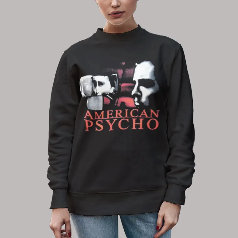Unisex Sweatshirt Black Vintage 2000 American Psycho T Shirt