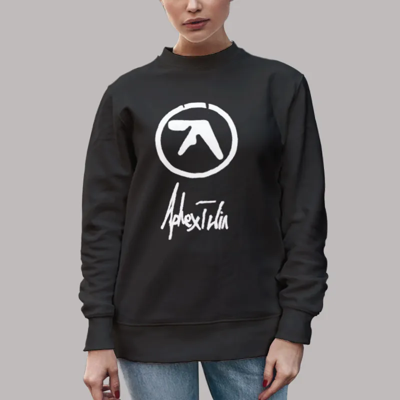 Unisex Sweatshirt Black Vintage Aphex Twin Hoodie