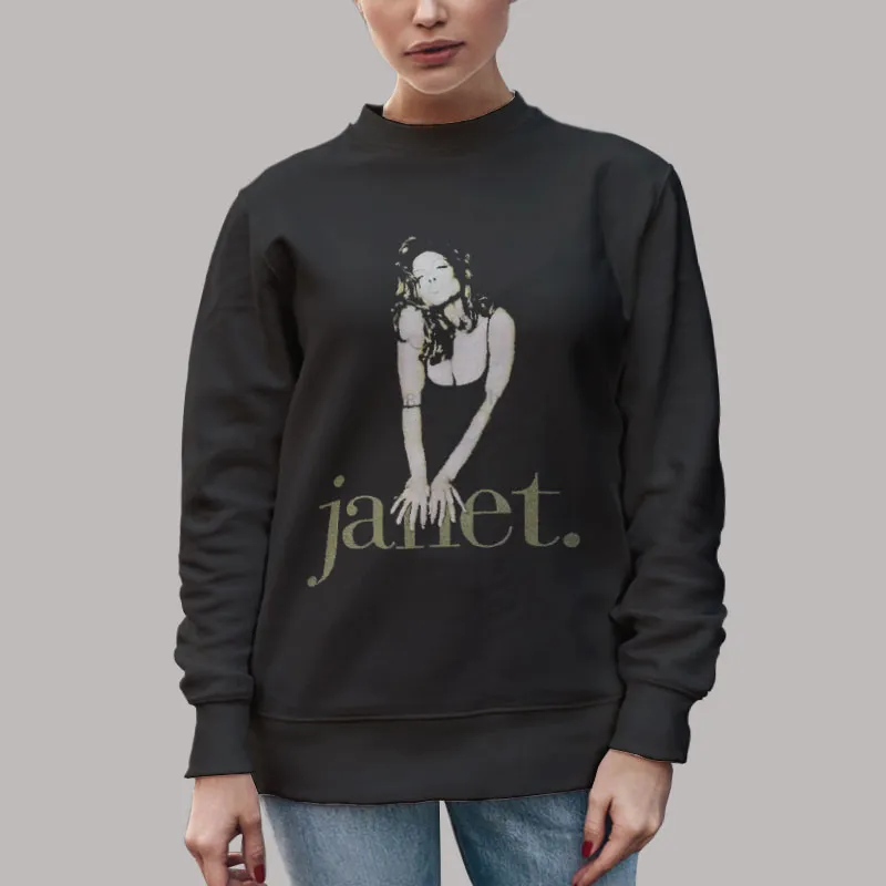 Unisex Sweatshirt Black Vintage Bootleg Tour Janet Jackson T Shirt