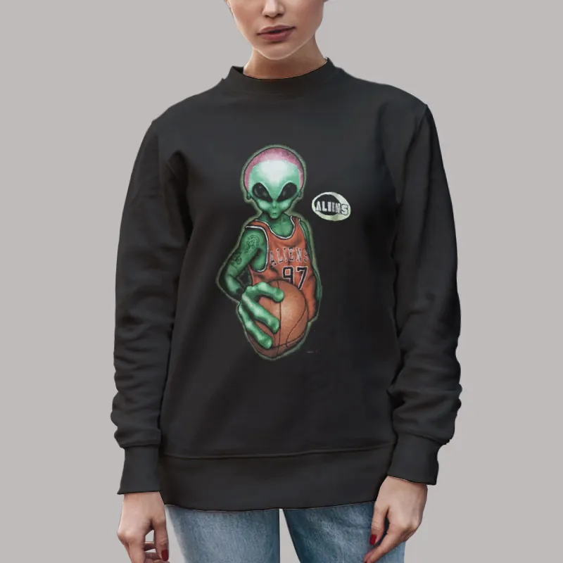 Unisex Sweatshirt Black Vintage Dennis Rodman Alien Workshop T Shirt