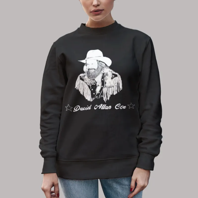 Unisex Sweatshirt Black Vintage Legend David Allan Coe Shirt