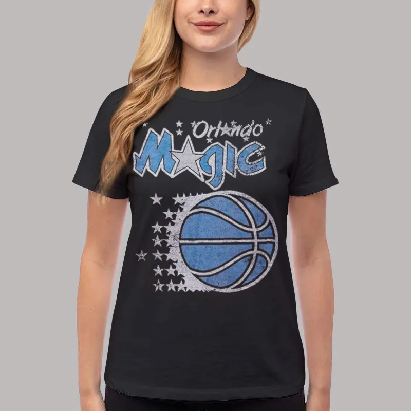 Women T Shirt Black Retro Vintage Orlando Magic Shirt