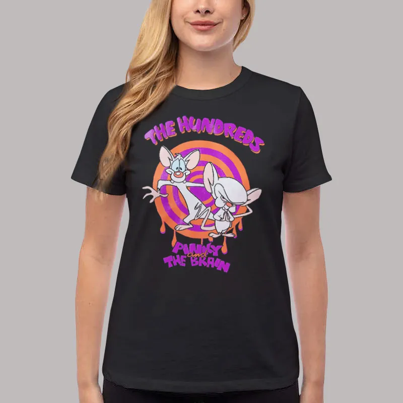 Women T Shirt Black Vintage Pinky and the Brain T Shirt