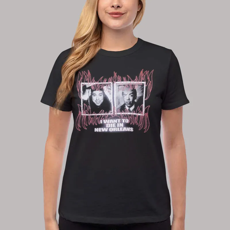 Women T Shirt Black $uicideboy$ I Want to Die in New Orleans Shirt