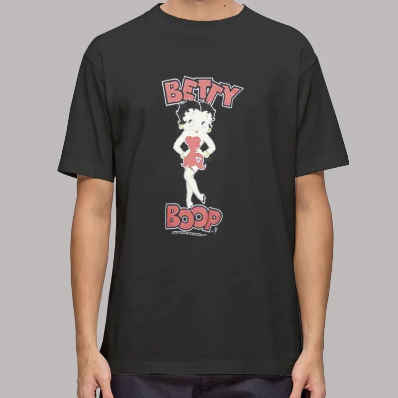 Mens T Shirt Black American Vintage Betty Boop Sweatshirt
