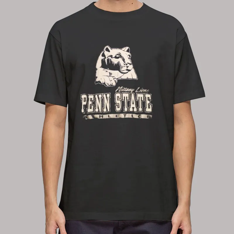 Mens T Shirt Black Lee Cohen Vintage Penn State Sweatshirt