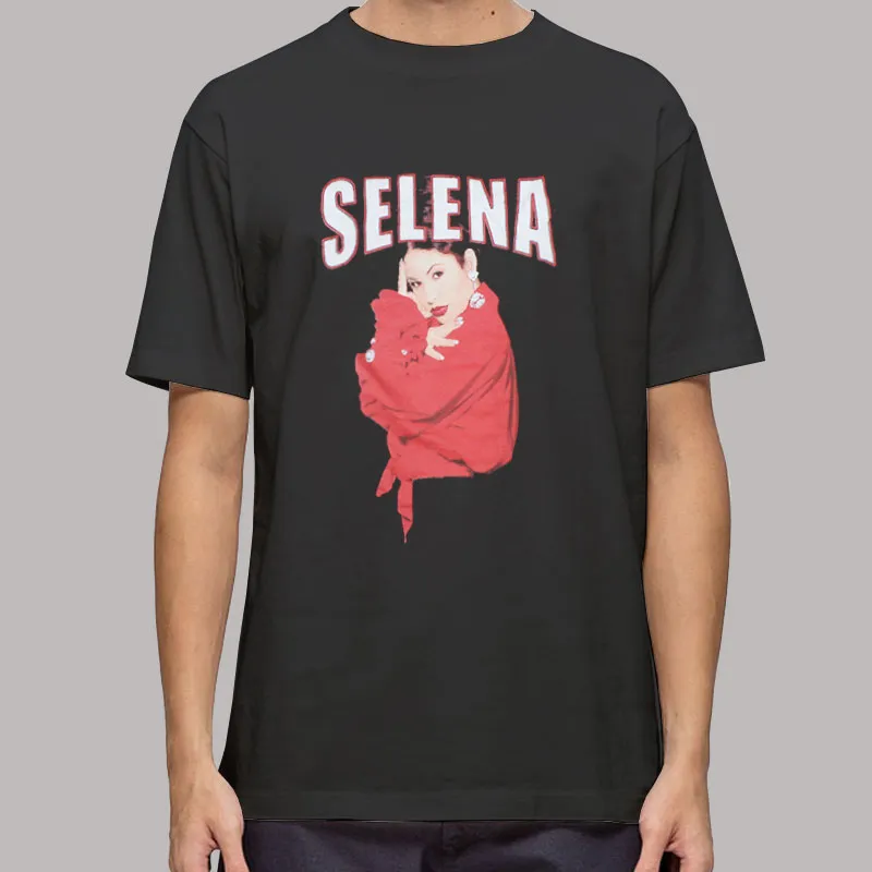 Mens T Shirt Black Retro Vintage Quintanilla Mac Selena Shirt