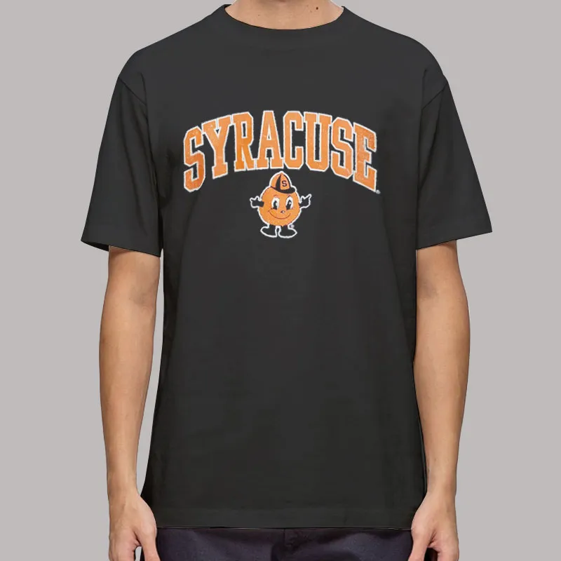 Mens T Shirt Black Vintage 90s University Syracuse Sweatshirt