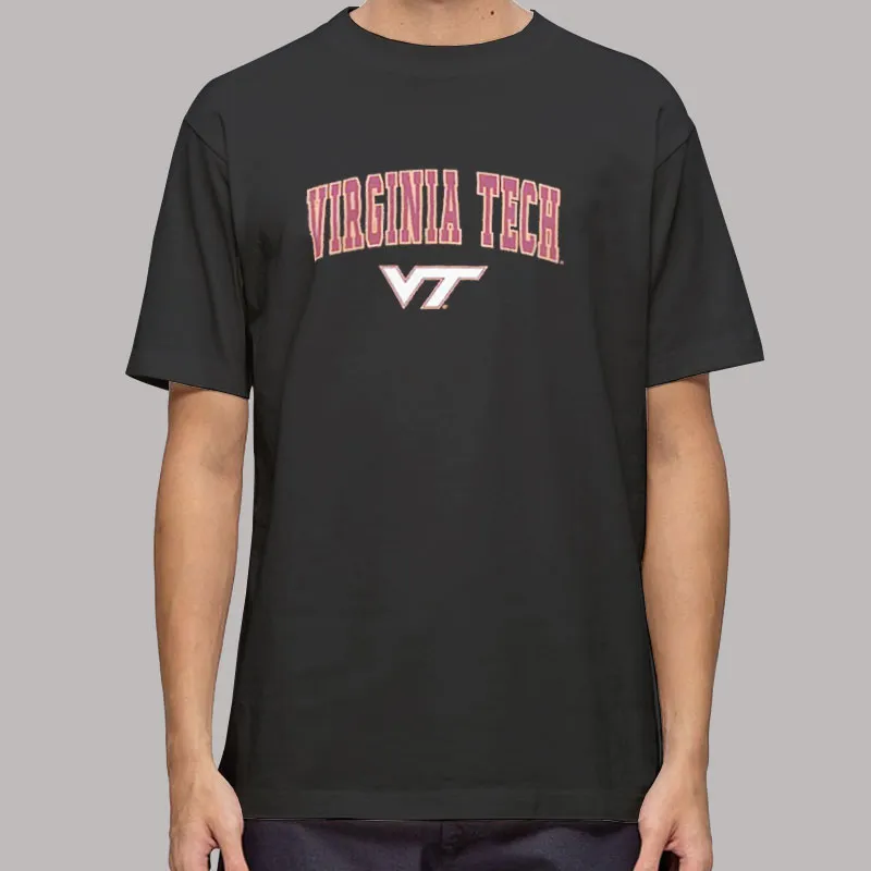 Mens T Shirt Black Vintage Hokies Arch Virginia Tech Sweatshirt