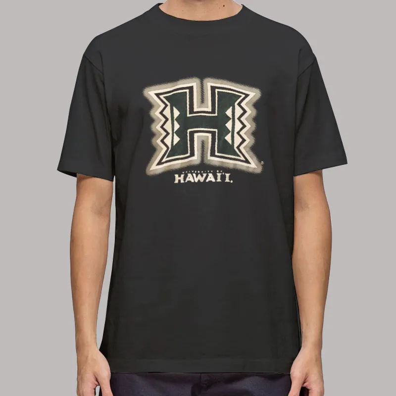 Mens T Shirt Black Vintage University of Hawaii Sweatshirt