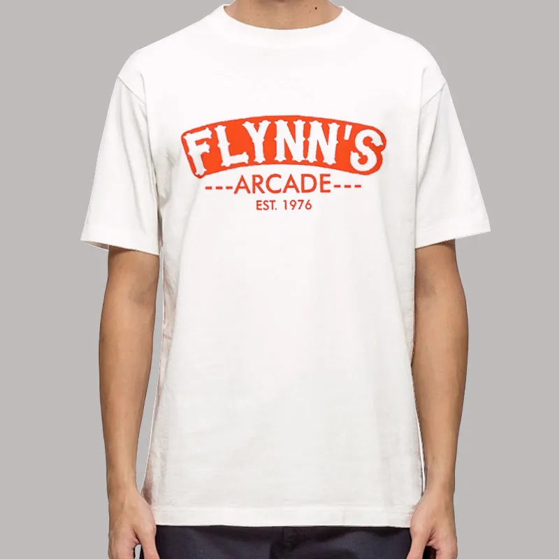 Mens T Shirt White Steven Lisberger Flynn_s Arcade Shirt