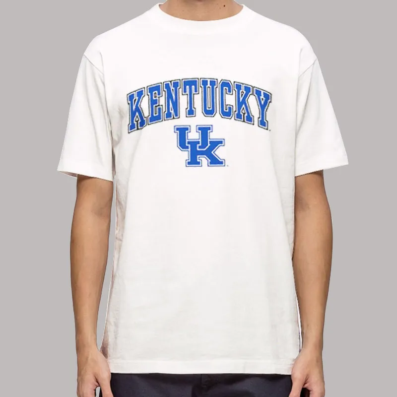 Mens T Shirt White Wildcats Logo Kentucky Sweatshirt