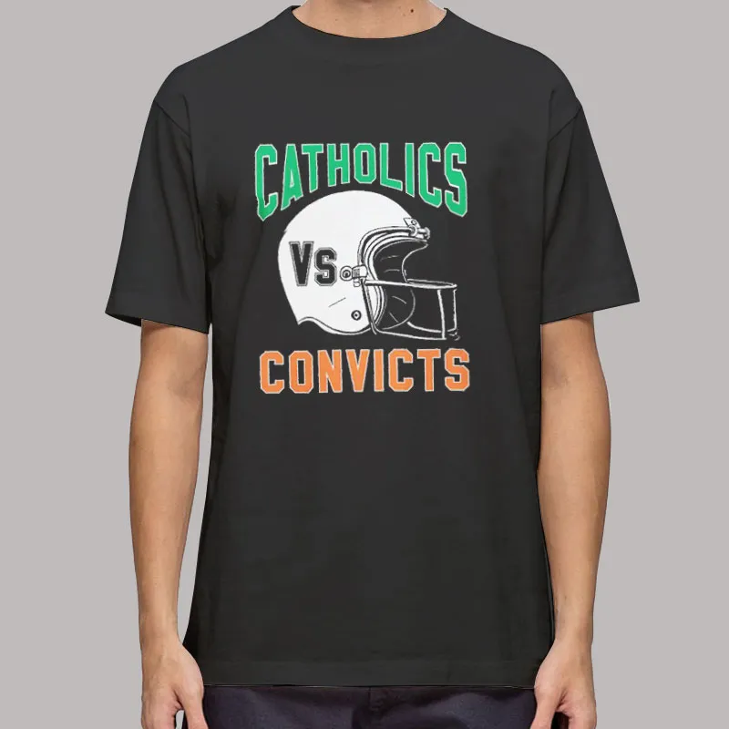 Retro Vintage Original Catholics vs Convicts T Shirt