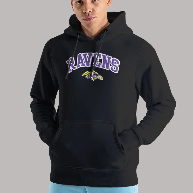 Unisex Hoodie Black Carl Banks Baltimore Ravens Sweatshirt