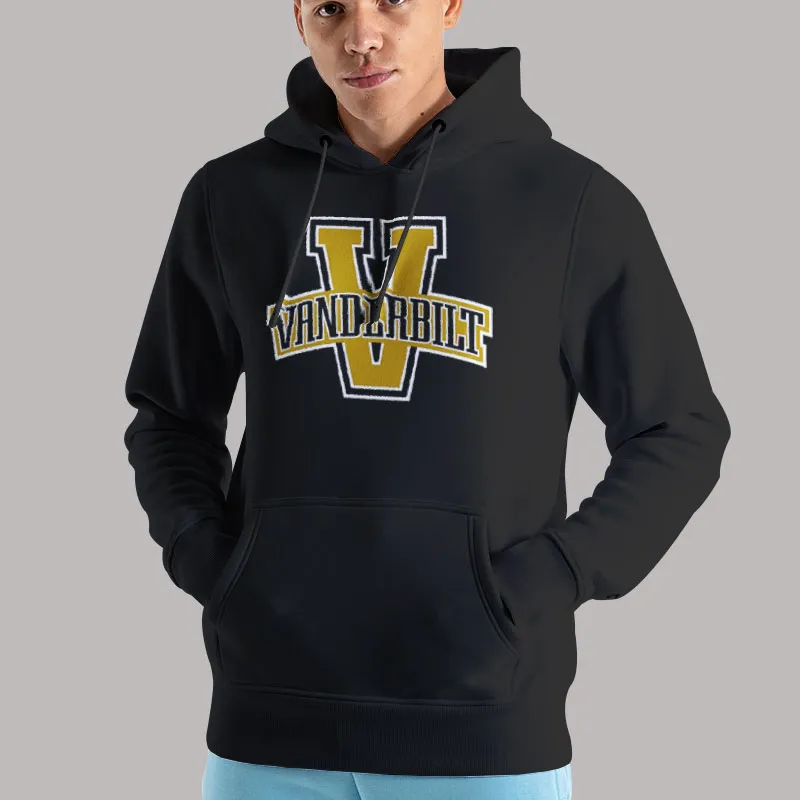 Unisex Hoodie Black Commodores Vanderbilt Sweatshirt