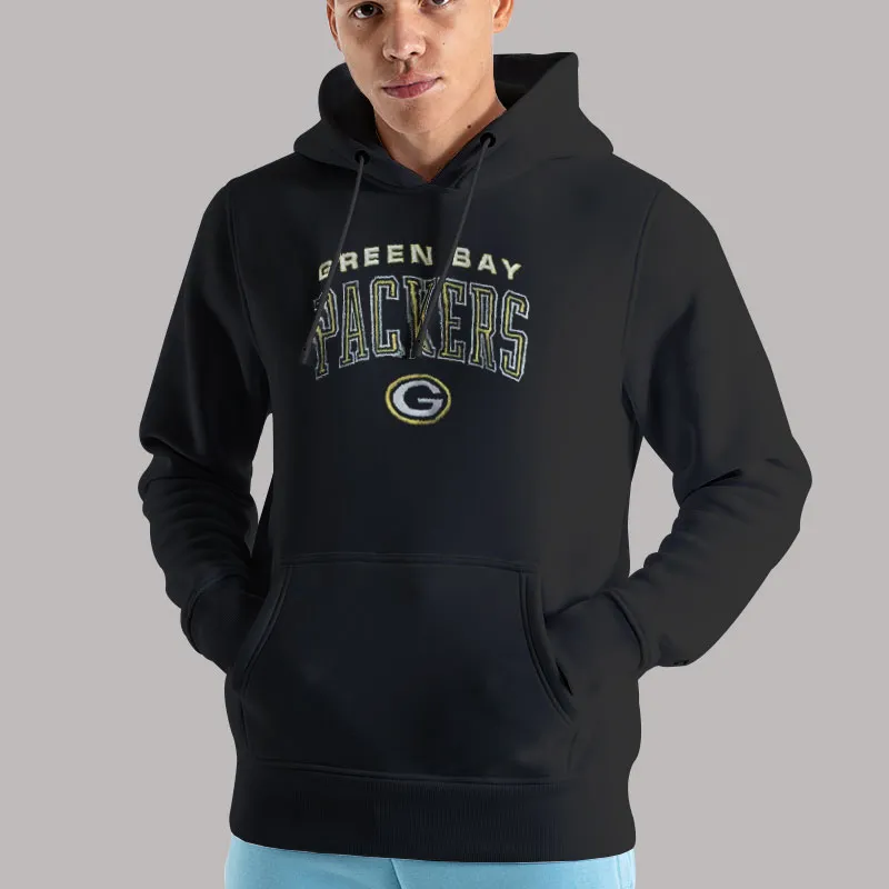 Unisex Hoodie Black University College Vintage Packers Sweatshirt