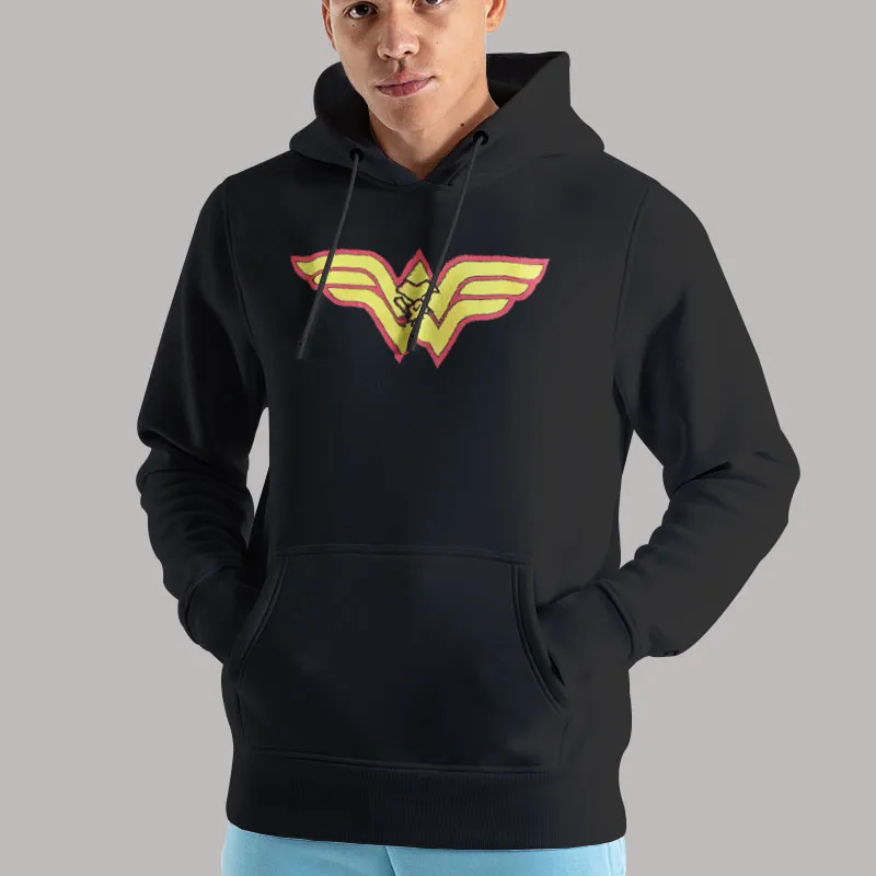 Unisex Hoodie Black Vintage Dc Wonder Woman Sweatshirt