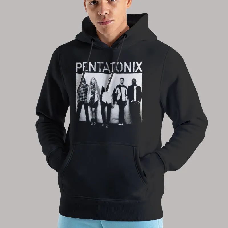 Unisex Hoodie Black Vintage Group Photo Pentatonix Tour Shirt
